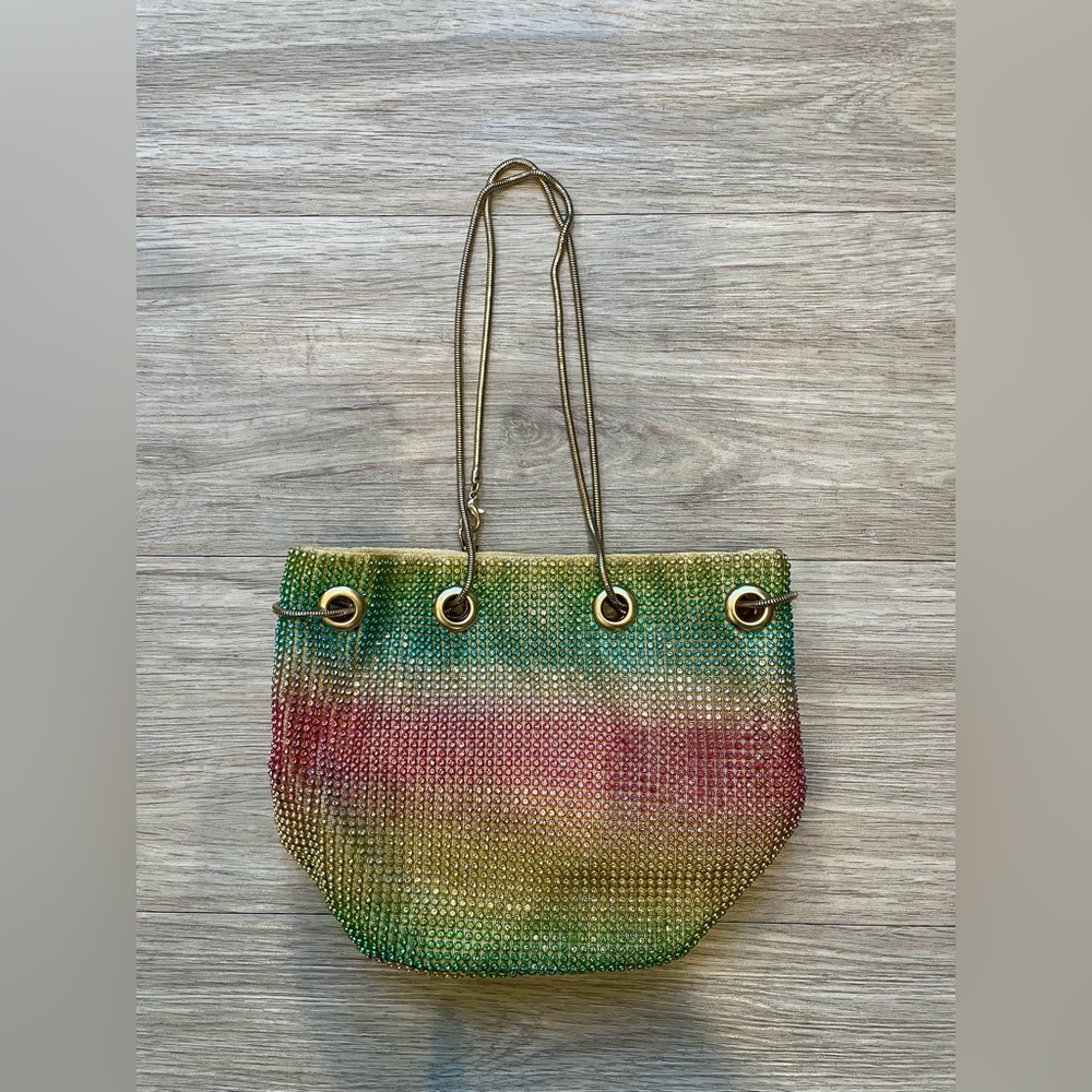 Rainbow Rhinestone Pouch Bag - Picture 5 of 13
